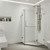 Vigo 38 in. L x 38 in. W x 73 in. H Piedmont Frameless Neo-Angle Shower Enclosure with Brushed Nickel Hardware