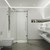 Vigo 34 in. L x 58 in. W x 74 in. H Winslow Frameless Sliding Door Shower Enclosure  with Chrome Hardware
