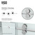 Vigo 34 in. L x 58 in. W x 74 in. H Winslow Frameless Sliding Door Shower Enclosure  with Chrome Hardware