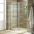 Vigo 48-54 in. W x 72 in. H Pirouette Adjustable Frameless Pivot Shower Door  with Brushed Nickel Hardware