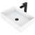 Vigo VGT944 Magnolia Matte Stone Vessel Bathroom Sink Set With Amada Faucet In Matte Black