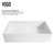 Vigo Magnolia Matte Stone Vessel Bathroom Sink Set With Amada Faucet In Matte Black - 21 1/4 x 13 7/8 inches