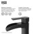 Vigo Paloma Single Hole Bathroom Faucet In Matte Black
