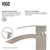 Vigo VGT1210 Vinca Matte Stone Vessel Bathroom Sink Set With Duris Vessel Faucet In Brushed Nickel