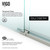 Vigo VG6041STCL6066 Elan Frameless Adjustable Sliding Tub Door with Stainless Steel Hardware