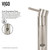 Vigo VGT889 Crystalline Glass Vessel Bathroom Sink Set With Dior Vessel Faucet In Brushed Nickel