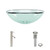 VIGO VGT889 Crystalline Glass Vessel Bathroom Sink Set With Dior Vessel Faucet In Brushed Nickel