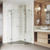 Vigo 46 in. L x 46 in. W x 73 in. H Gemini Frameless Neo-Angle Shower Enclosure with Brushed Nickel  Hardware