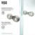 Vigo 46 in. L x 46 in. W x 73 in. H Gemini Frameless Neo-Angle Shower Enclosure with Brushed Nickel  Hardware