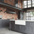 Vigo VG15457 All-In-One 33" Matte Stone Farmhouse Kitchen Sink Set Zurich Faucet In Chrome, Strainer And Soap Dispenser
