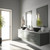 Vigo Gray Onyx Glass Vessel Bathroom Sink Set With Niko Vessel Faucet In Brushed Nickel - 16 1/2 inch