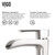 Vigo VGT1058 Gray Onyx Glass Vessel Bathroom Sink Set With Niko Vessel Faucet In Brushed Nickel