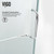 Vigo 38 in. L x 38 in. W x 77 in. H Piedmont Frameless Neo-Angle Shower Enclosure With Low-Profile Base and with Chrome Hardware