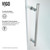 Vigo VG6041STCL7274 Elan Adjustable Frameless Sliding Shower Door with Stainless Steel  Hardware
