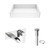 Vigo VGT963 Magnolia Matte Stone Vessel Bathroom Sink Set With Cornelius Wall Mount Faucet In Chrome