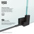 Vigo VG6042MBCL42 Pirouette Adjustable Frameless Pivot Shower Door with Matte Black Hardware