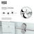 Vigo 44-48 in. W x 74 in. H Elan Adjustable Frameless Sliding Shower Door with Chrome hardware