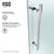 Vigo 56-60 in. W x 74 in. H Elan Adjustable Frameless Sliding Shower Door with Chrome hardware