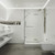 Vigo 32 in. L x 40 in. W x 79 in. H Monteray Frameless Shower Enclosure With Right Drain Base and with Brushed Nickel Hardware
