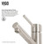 Vigo VG01009BNK1 Noma Single Hole Bathroom Faucet With Deck Plate In Brushed Nickel