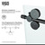 Vigo VG6041MBCL7274 Elan Adjustable Frameless Sliding Shower Door with Matte Black Hardware