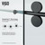 Vigo VG6041MBCL7274 Elan Adjustable Frameless Sliding Shower Door with Matte Black Hardware