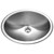 Hamat HALO 17 3/4" X 13 9/16" Undermount Lav Oval Sink - Overflow Hole - Stainless Steel