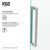 VIGO VG6082STCL4874 Powell 48X74 Adjustable Frameless Hinged Shower Door In Stainless Steel