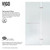 Vigo VG6048CHCL6074 Nyos Adjustable Frameless Hinged Shower Door with Chrome  Hardware
