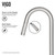 Vigo Savona Single Handle Pull Out Spray Kitchen Faucet - Stainless Steel