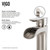 Vigo VGT1088BN Amaryllis Matte Stone Vessel Bathroom Sink Set With Niko Vessel Faucet In Brushed Nickel