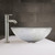 VIGO VGT838 Simply Silver Glass Vessel Bathroom Sink Set With Seville Vessel Faucet In Brushed Nickel