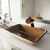 Vigo VG07046 22 1/2" Rectangular Amber Sunset Glass Vessel Bathroom Sink