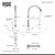 Vigo Modern Single Handle Pull out Spiral Spring Spout Kitchen Faucet - Chrome
