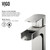 Vigo Marigold Matte Stone Vessel Bathroom Sink Set With Amada Faucet In Brushed Nickel - 17 3/4 inch