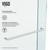 Vigo VG6080CHCL7274 Ferrara 72X74 Adjustable Frameless Sliding Shower Door with Chrome Hardware