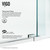 Vigo Ferrara 72x74 Adjustable Frameless Sliding Shower Door with Chrome Hardware