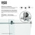 Vigo Ferrara 72x74 Adjustable Frameless Sliding Shower Door with Chrome Hardware