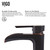 Vigo 22" Rectangular Russet Glass Vessel Bathroom Sink Set Niko Vessel Faucet In With Antique Rubbed Bronze - 22 1/2 inch