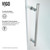 Vigo VG6041STCL6874 Elan Adjustable Frameless Sliding Shower Door with Stainless Steel Hardware