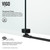 Vigo 36 in. L x 48 in. W x 79 in. H Winslow Frameless Sliding Door Shower Enclosure With Right Drain Base and with Matte Black hardware