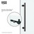 Vigo 36 in. L x 48 in. W x 79 in. H Winslow Frameless Sliding Door Shower Enclosure With Right Drain Base and with Matte Black hardware