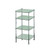 Valsan 57404PV Essentials Polished Brass Four Tier Glass Shelf Unit