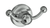 Valsan 69314NI Olympia Polished Nickel Horizontal Double Robe Hook