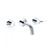 Flusso 100.2450CP Two Handle Wall Mounted Tub Filler - Polished Chrome