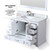 Lexora Dukes 48 Inch White Single Vanity Cabinet, White Carrara Marble Top, White Square Sink and 46 Inch Mirror