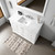 Lexora Dukes 48 Inch White Single Vanity Cabinet, White Carrara Marble Top, White Square Sink and 46 Inch Mirror