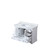 Lexora Dukes 48 Inch White Single Vanity Cabinet, White Carrara Marble Top, White Square Sink and no Mirror