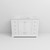 Lexora Dukes 48 Inch White Single Vanity Cabinet, White Carrara Marble Top, White Square Sink and no Mirror