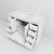 Lexora Dukes 48 Inch White Single Vanity Cabinet, White Carrara Marble Top, White Square Sink and no Mirror